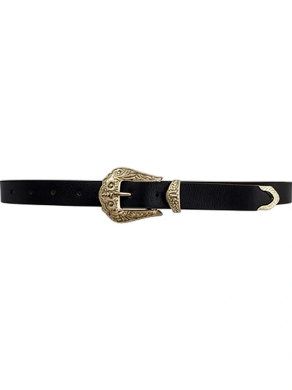 Abercrombie & Fitch | Black Western Belt w/ Silver Hardware